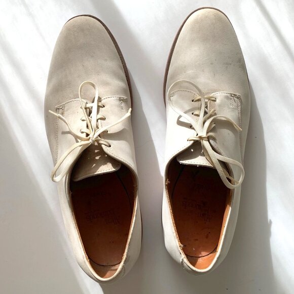 Allen Edmonds white bucks (Suede?) men's shoes, size 10-1/2 - Picture 1 of 12